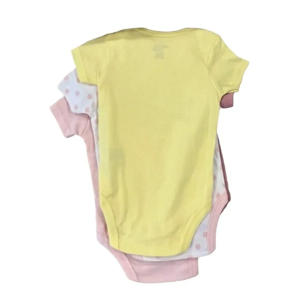 NWT Chick Pea 5 Piece Baby Grow With Me Bodysuits - Sizes 0/3-3/6 months